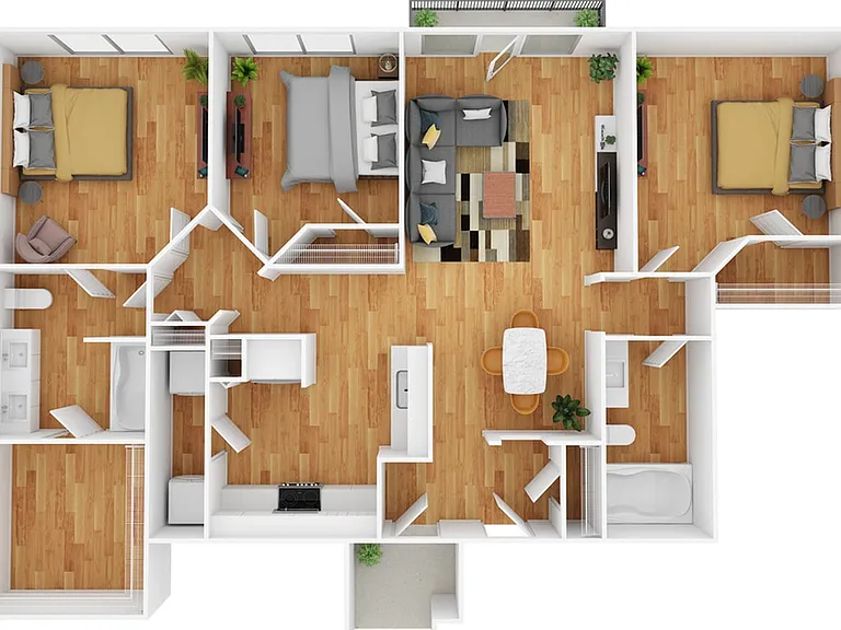 3 Bedroom | 2 Bath | 1276 SF 3 Bedroom | 2 Bath | 1276 SF
