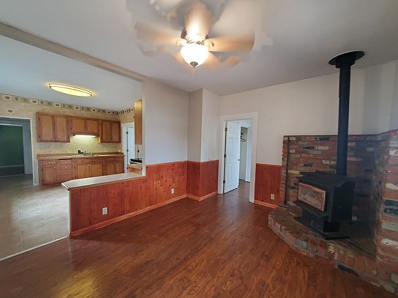 Cozy gas stove in living room