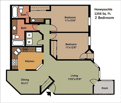 Floor plan Honeysuckle
