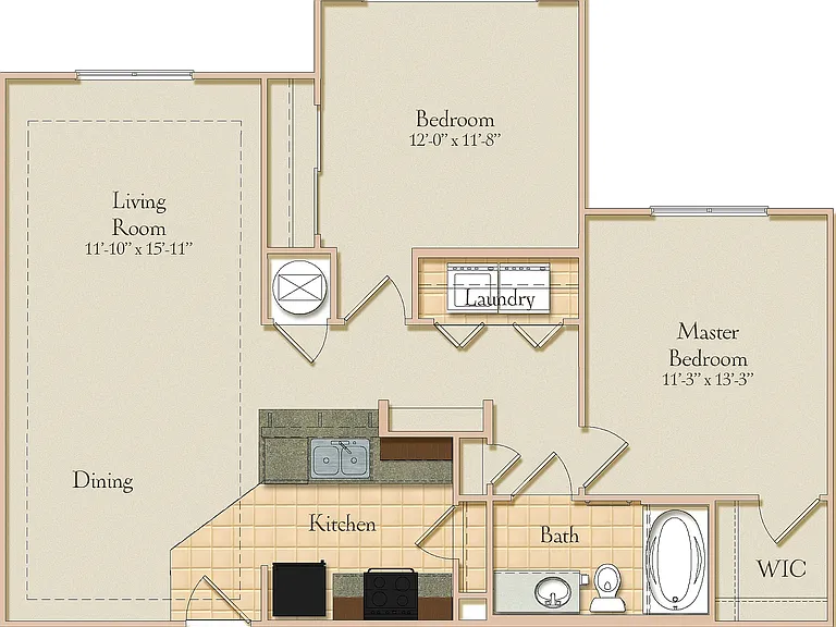 2BR 1BA 2BR 1BA