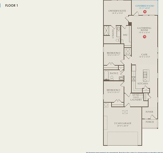 Beeville Floor Plan, Quick Move-In Home, Floor 1