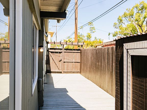 Private deck with storage.