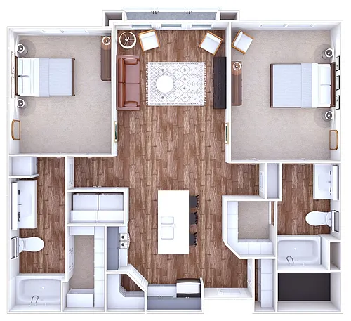 Floor plan The Centennial 2x2
