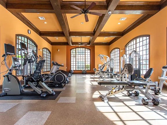 Come work out in our gym with a wonderful view of the pool area while on the cardio equipment, using the free weights or yoga equipment.