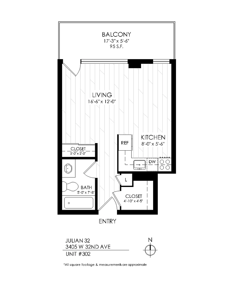 Floor plan Eden Manor Studio X 1 Bath