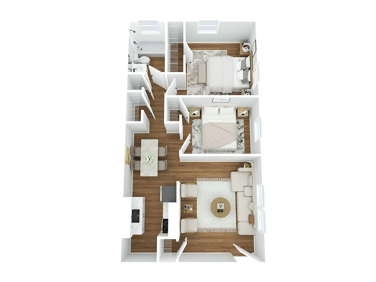 Floor plan 2BR - 1BTH