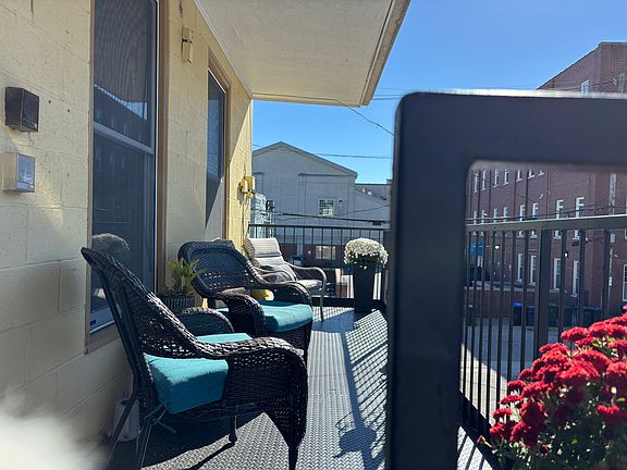 Outdoor porch- shared with 1 other tenant.
