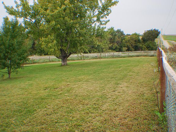 Large fenced front yard