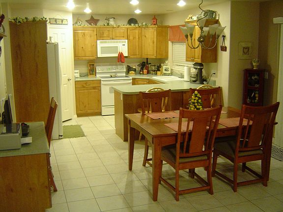 Dining room and kitchen