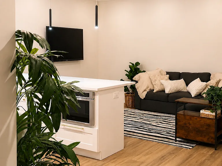 Open concept living space.