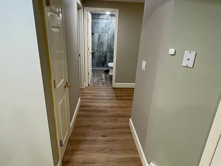 Hallway to bathroom