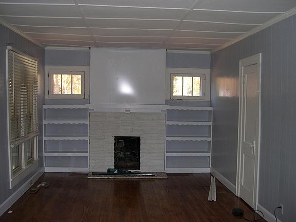 living room with built-ins