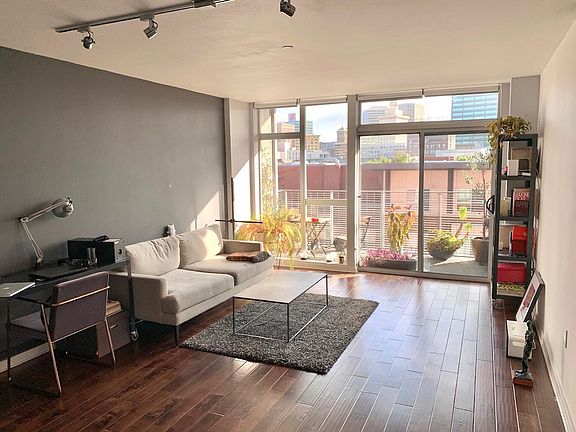 Bright living room, and large balcony