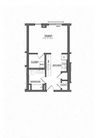 Floor plan Block S1A | Studio | 1 Bath