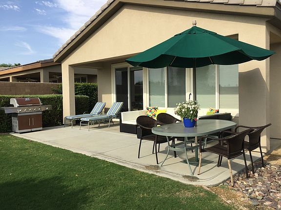 Barbecue, loungers, table & chairs