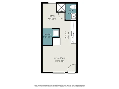 Floor plan Junior 1-Bed