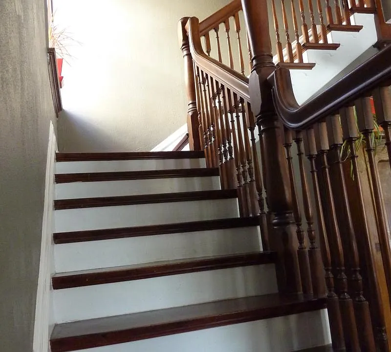 Stairs leading to #2 apartment
