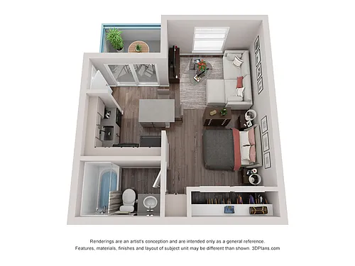 Floor plan Studio (Renovated)