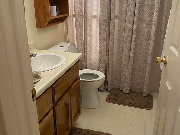 Hall Bath with shower over tub.