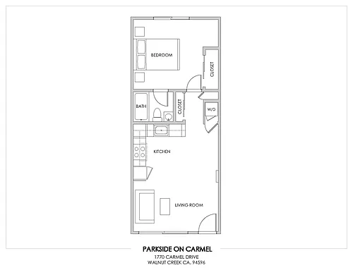 Floor plan One Bedroom W/D