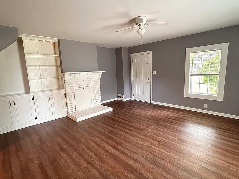 Main Living Space with built-in cabinets