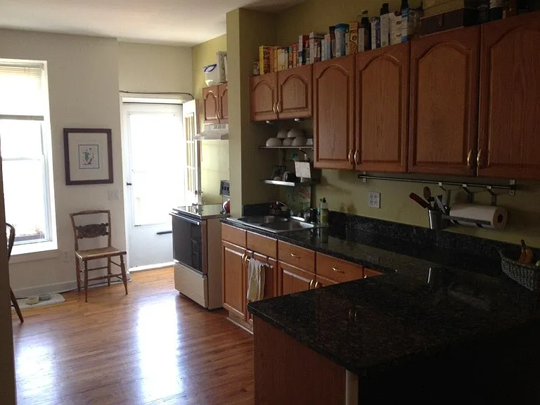 Kitchen and door to deck