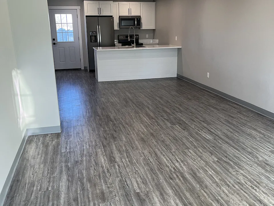 Living Room, Dining Space and Kitchen