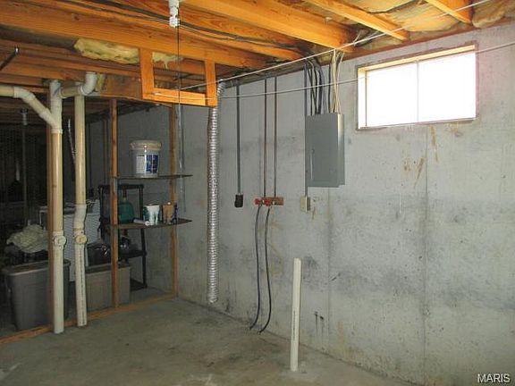 Basement Storage with Washer/Dryer Hook Up