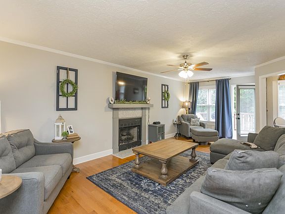Spacious Living room with a fireplace