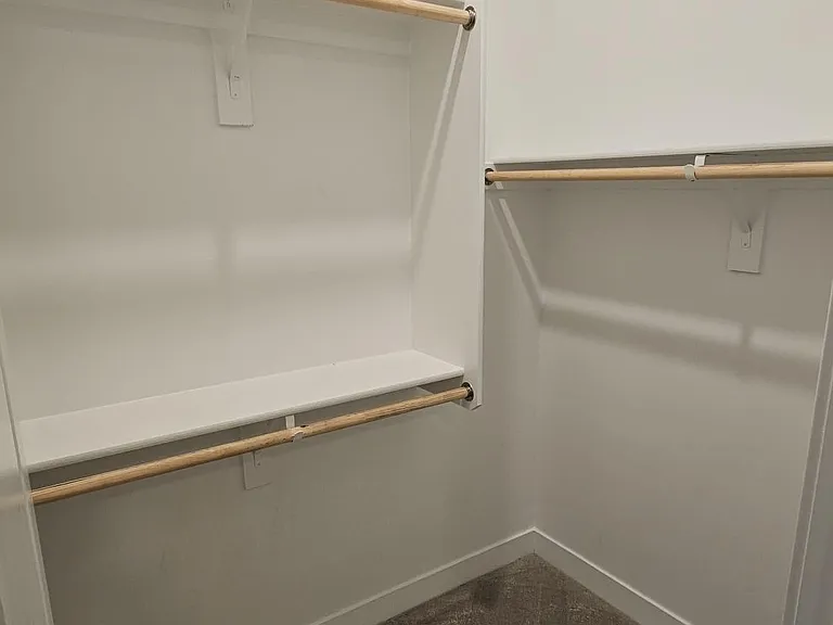 Walk-in guest room closet