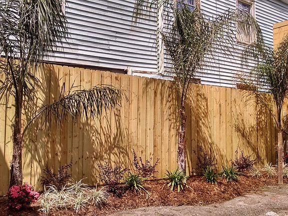 Landscaping & fence
