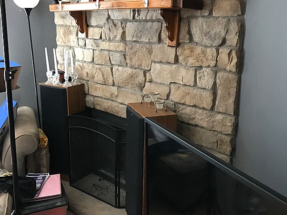 Stone Wood Burning Fireplace