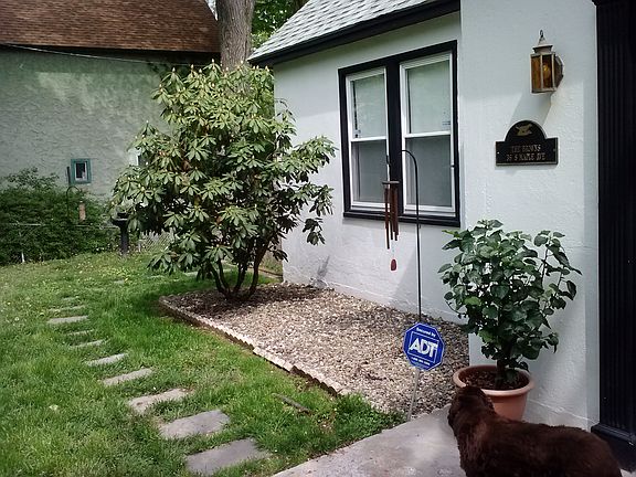 Front door looking to side