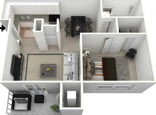 One Bedroom, One Bath One Bedroom, One Bath