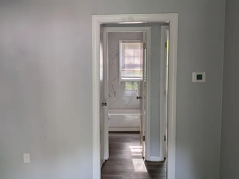 View from the front door, looking into the hall