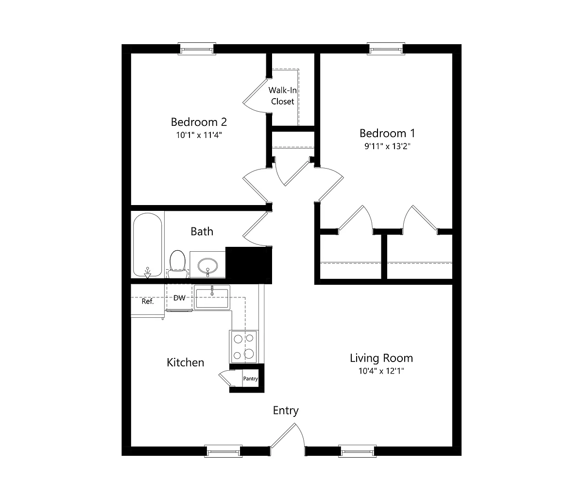 Floor plan B1 - Spanish Trails