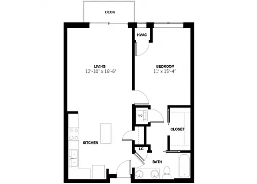 Floor plan One Bedroom 5