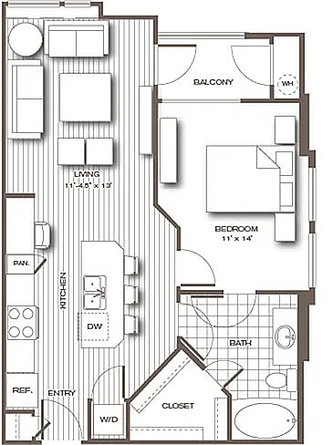 Floor plan 1X1