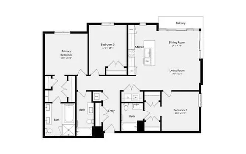 Floor plan 3B-A