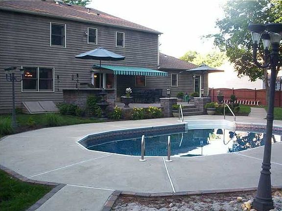 In ground heated pool.