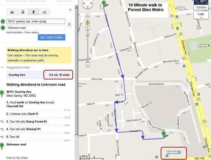 Walk to Metro map