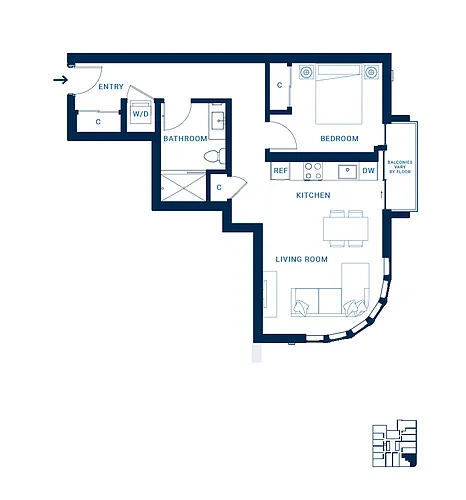 Floor plan 1X1 I