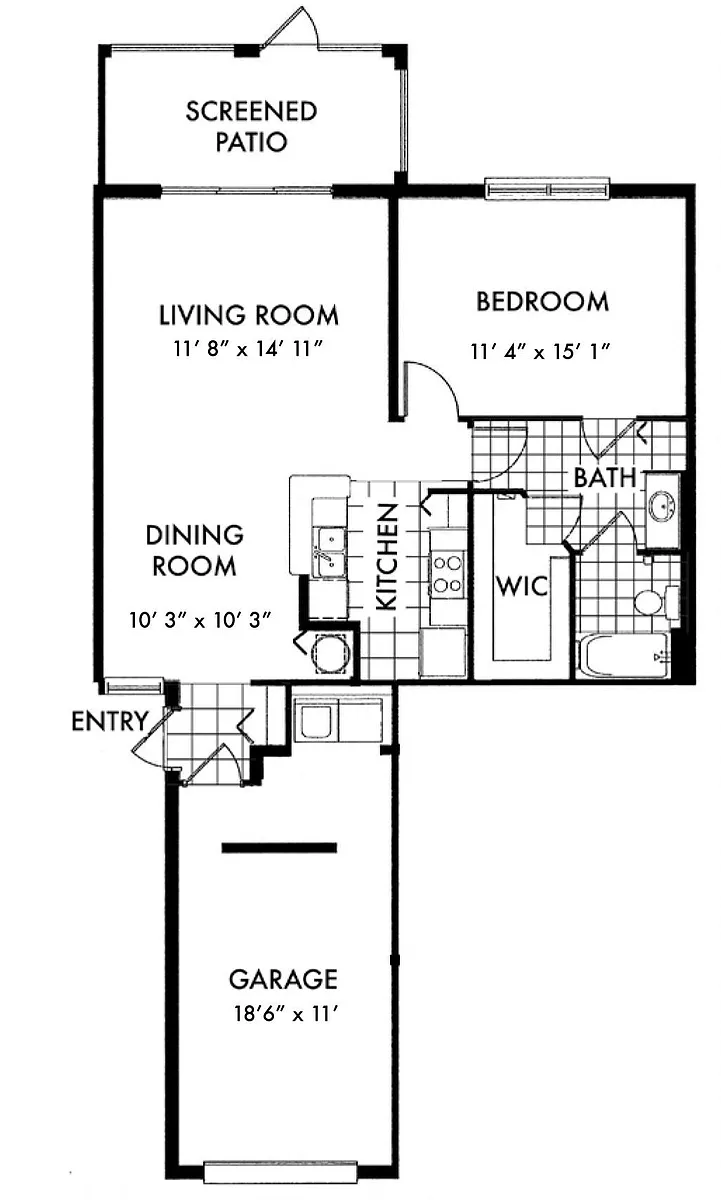 Floor plan Hampton A1E