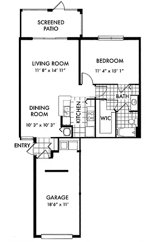 Floor plan Hampton A1E