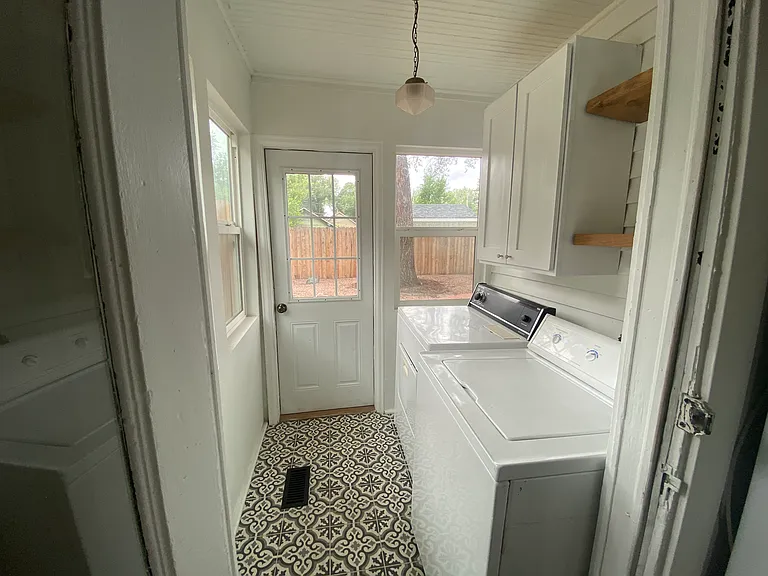 Laundry room into the backyard
