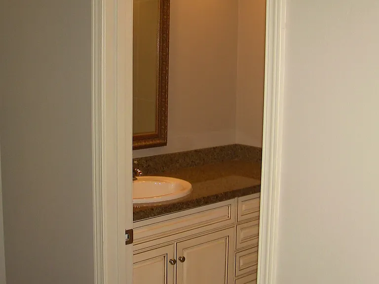 Bathroom off entry.