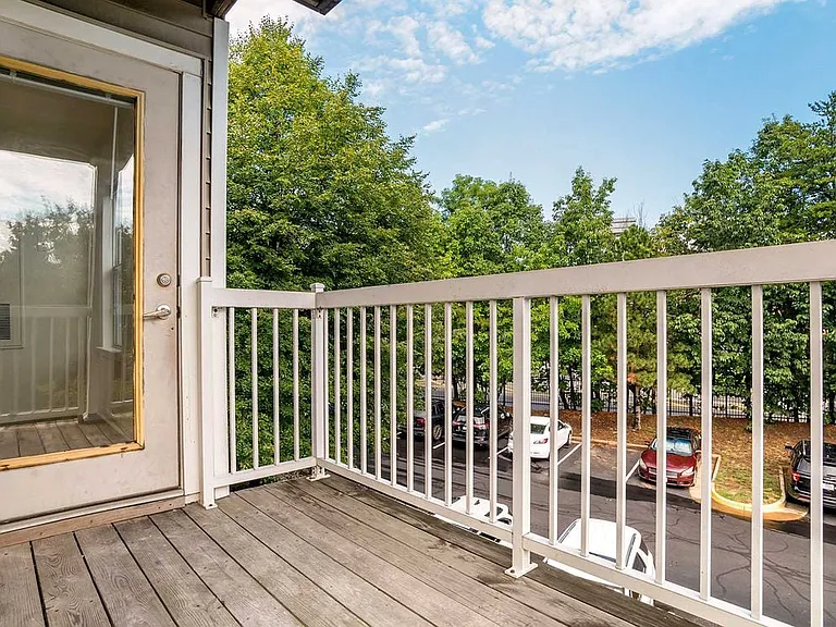 Private balcony with wooded view
