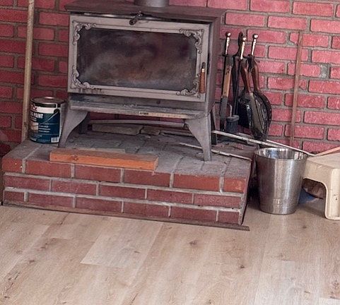 Woodstove in living room