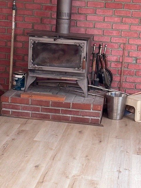 Woodstove in living room
