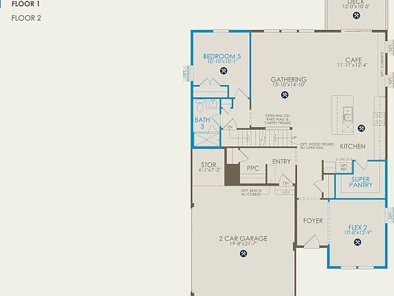 Continental Floor Plan, Quick Move-In Home, Floor 1
